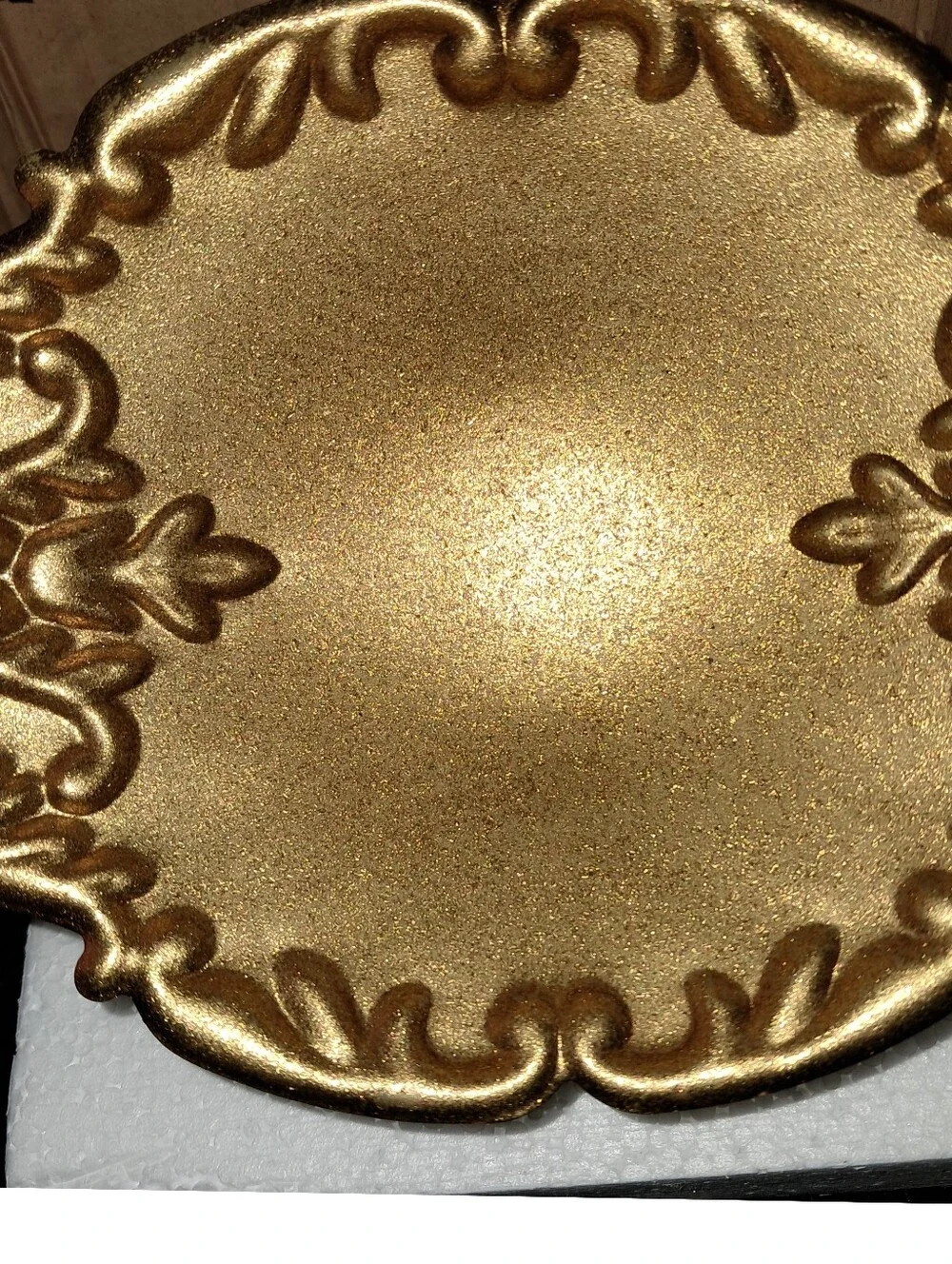 Nikki Home NWT Pedestal Iron Jewelry Dish Trinket Bowl In Rustic Gold